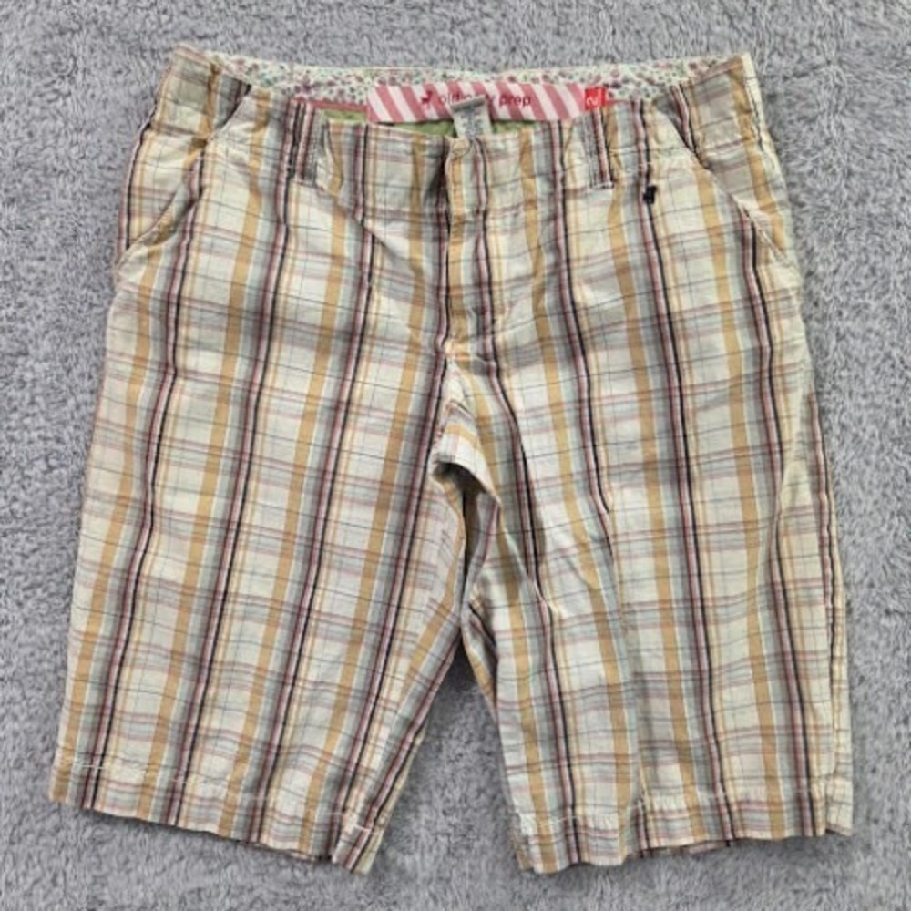 Vintage 2006 Old Navy Prep Shorts Size 2 Madras Plaid Bermuda Y2K School Girl